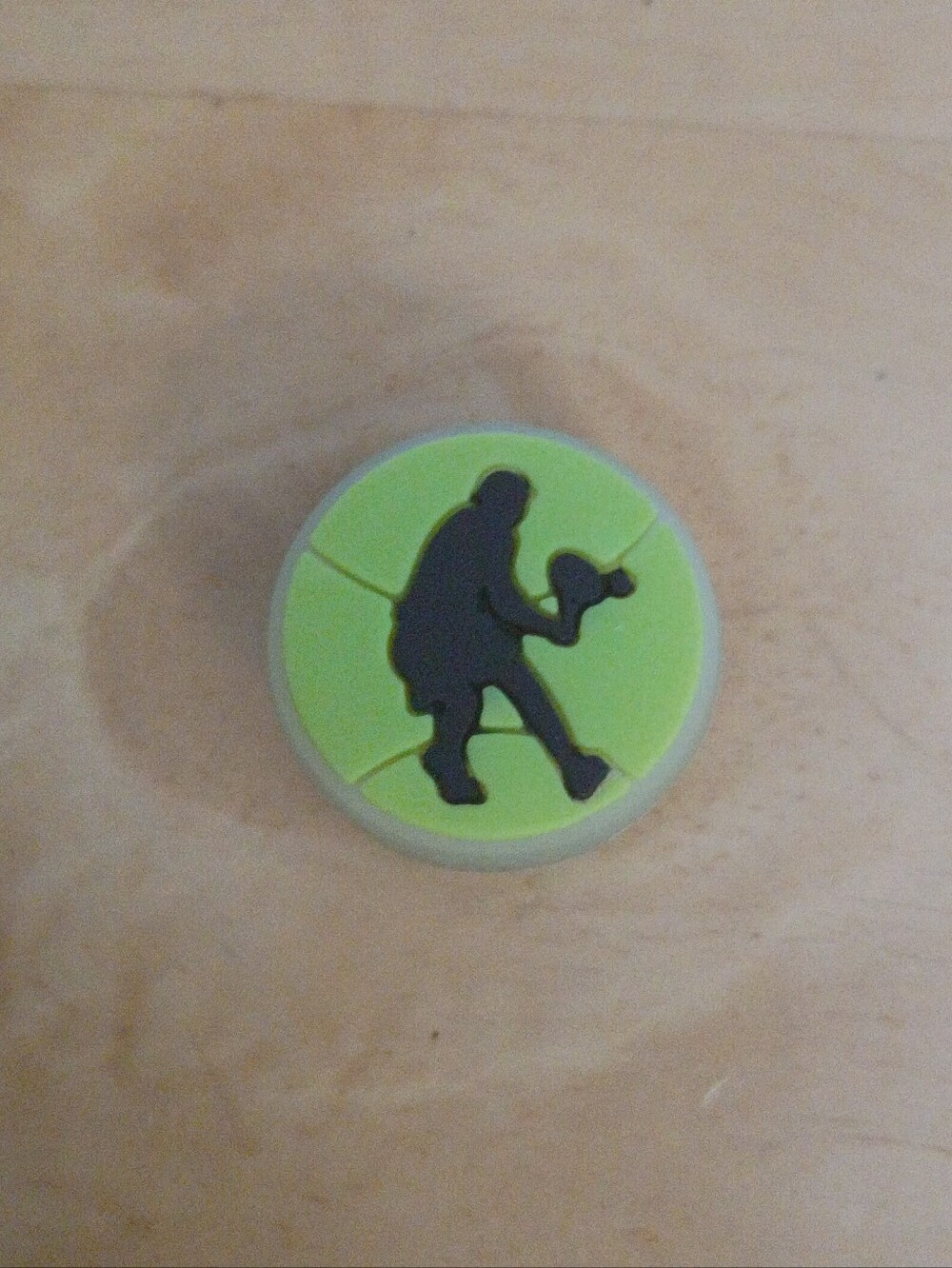 10 for $10 Jibbitz Croc Charm - Luminous Ping Pong Green Sports Glow Shoe Charm